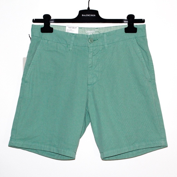 Carhartt WIP "John Short" in "Catnip" Faded Seafoam Green - Picture 1 of 15